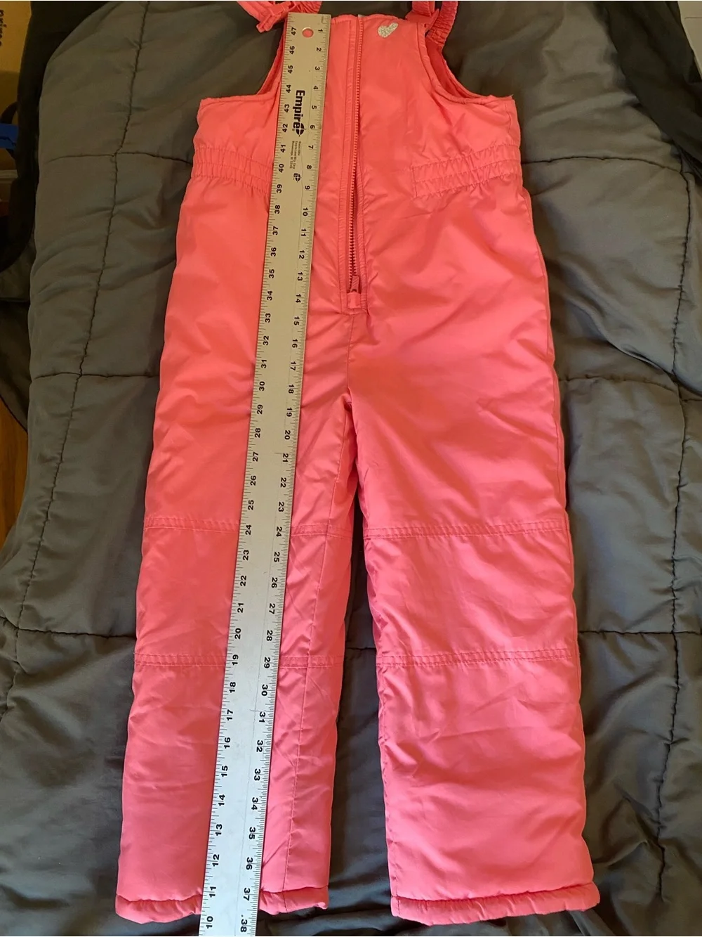 Carter's Girls Pink Insulated Snow Bib Pants Sz 6X
